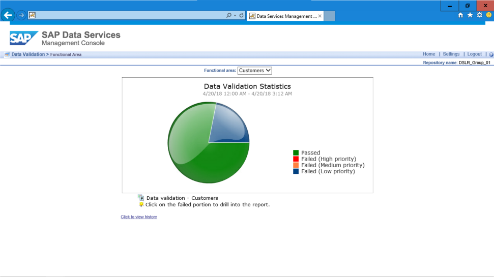 screenshot of SAP Data Services